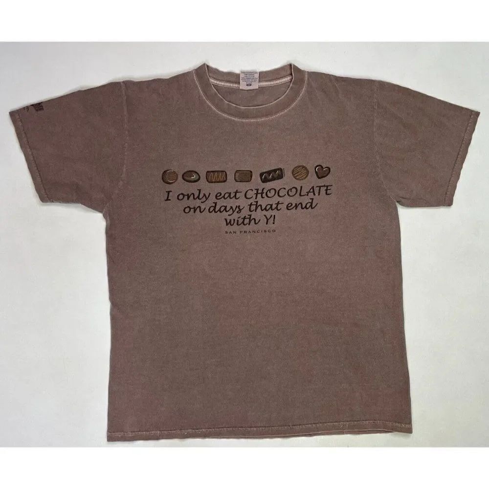 Crazy Shirts Only Eat Chocolate On Days That End With Y T-shirt Women Medium